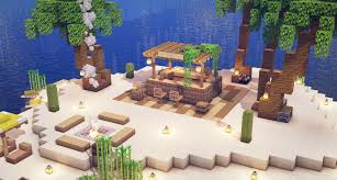 Tiki Bar On A Tropical Island Minecraft Minecraft Decorations Minecraft Crafts Minecraft Blueprints
