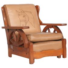 Not only are vintage sofa on wheels meant to be comfortable, but they also speak volumes about the owner's tastes and must be chosen with conscious effort. Western Style Wagon Wheel Lounge Chair Circa 1950 At 1stdibs