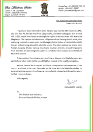 Recruitment for assam police is conducted every year by state level public recruitment board (slprb) of assam. Debabrata Saikia Twitterren My Letter To The Honb Le Cm Of Meghalaya Sangmaconrad As Kamalakhay Dey Purkayastha Dty Chf Whip Of Aclp Ll Lead A Team Of Mlas Social Workers 4rm Assam