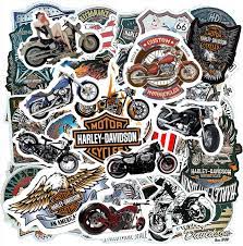 Buy Motorcycle Mens Adults Sticker Pack 100 Pcs Halley Davidson Bumper Stickers For Moto Laptop Skateboard Atv Car Bike Online In Indonesia B07vr12bgg