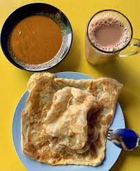 Roti Prata Roti Canai Set With Teh Halia Or Teh Tarik One Prata Is Kosong Empty And One Is Telur Egg Roti Food Indian Pancakes