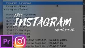 Your easier way to create video. Free Instagram Export Presets For Premiere Pro Toolfarm