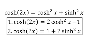 Hyperbolic Trigonometric Identity Cosh 2x Corollary 1 2 Formulas Math Fibonacci Mathematics