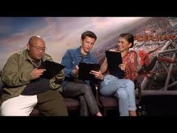 Zendaya maree stoermer coleman, known mononymously as zendaya, is an american actress, singer, and dancer. Tom Holland Zendaya And Jacob Batalon Draw Each Other Cineworld Interview Youtube