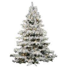 Tree height includes the tree stand. Vickerman 12ft Flocked White On Green 4571t Christmas Tree 2050 Clear Bulbamerica