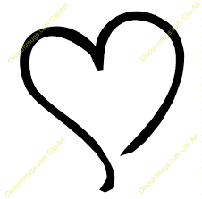 Heart Clipart Heart Tilted To The Left Keywords One Heart Single Heart Sketch Heart Heart Outline Heart Sketch Clip Art