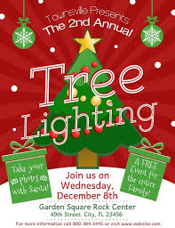 Tree Lighting Christmas Flyer Christmas Templates Christmas Tree Lighting