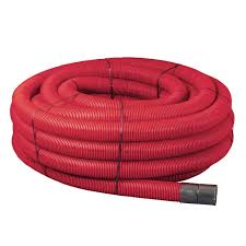 Red Twinwall Duct 50mm x 50m Coil | Plastics Express