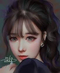 chinese ilustrasi kecantikan gambar gadis animasi