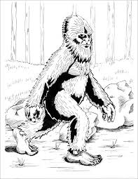 This picture story is all mixed up! Printable Bigfoot Coloring Page Coloringbay