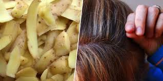 The reason our hair turns grey is due to the decrease in the color giving pigment called melanin. Use Potato Peels To Turn Grey Hair Black