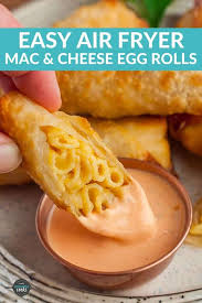 Easy Air Fryer Mac Cheese Egg Rolls In 2020 Mac And Cheese Bites Egg Rolls Cheese Bites Recipe