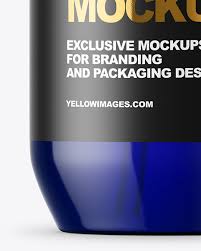 Blue Liquid Soap Bottle With Pump Mockup In Bottle Mockups On Yellow Images Object Mockups