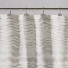 Watercolor Wavelines Shower Curtain Stone Gray West Elm Gray Shower Curtains Shower Curtain Curtains