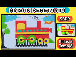 Untuk tiang kincir angin di sini menggunakan tusuk sate. Cara Membuat Hiasan Kereta Api Dari Kertas Origami Sbdp Kelas 2 Tema 8 Youtube