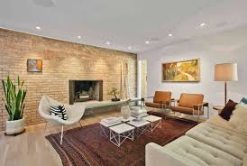 It was a classic brick fireplace, and it certainly wasn't horrible, especially once the walls were no longer dingy yellow. Mid Century Modern Living Room Ideas