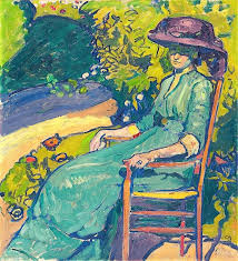 Cuno Amiet 1868 1961 Junge Frau Im Garten Amy Moser 1910 Impressionist Art Impressionism Painting Artist