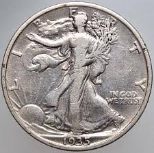 1935 Walking Liberty Half Dollar Coin Value Prices Photos