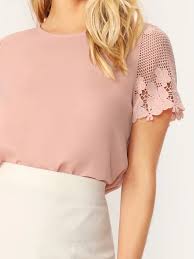 Scallop Hem Lace Sleeve Top Shein Usa Lace Sleeve Top Lace Sleeves Top Outfits We offer quality styles at the best price and in a sustainable way. scallop hem lace sleeve top shein usa