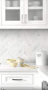 White Modern Marble Chevron Backsplash Tile Backsplash Com Kitchen Backsplash Designs Kitchen Splashback Tiles Home Decor Kitchen