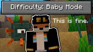 So I Added A Baby Mode Difficulty To Minecraft Youtube