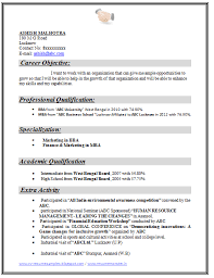 Example Template Of An Excellent Mba Finance Marketing Resume Sample For Freshers With Great Industr Marketing Resume Downloadable Resume Template Resume Pdf