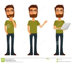 Cartoon Young Man With Beard And Glasses Cartoon Man Cute Cartoon Characters Cartoon