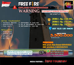 Organize or follow free fire tournaments, get and share all the latest matches and results. Turnamen Free Fire Nation Competition Season 1