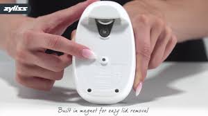 Zyliss and kitchen mama are aa battery operated can openers that cut from the side of the can below the rim. Zyliss Easican Can Opener Youtube