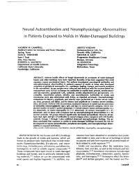 131 s rodeo, 2nd floor. Pdf Neural Autoantibodies And Neurophysiologic Abnormalities In Patients Exposed To Molds In Water Damaged Buildings