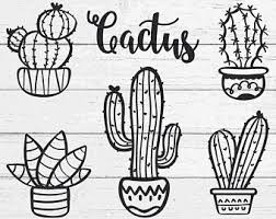 Cactus Svg File Succulent Svg File Cactus Clip Art Etsy Cactus Vector Svg Cricut Svg