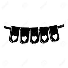 Hol dir das transparente pfeil herz silhouette symbol für deine grafikdesigns! Schwarze Silhouette Dekorative Wimpel Fur Party Mit Herz Figur In Vektor Illustration Lizenzfrei Nutzbare Vektorgrafiken Clip Arts Illustrationen Image 76194663