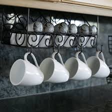 Under Shelf Holder And Coffee Mugs Hanging From The Bottom Description From Pinterest Com I Searched For Th Mug Storage Coffee Mug Storage Coffee Pod Storage