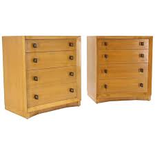 Cabinet hardware depending on the intended use and desired aesthetic for your drawers, the home depot has a huge selection of unique cabinet pulls, knobs, hinges and drawer rails to choose from. Pair Of Mid Century Modern Blonde Bachelor Chests With Heavy Brass Hardware For Sale At 1stdibs