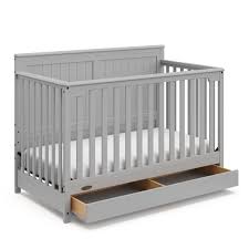 Graco Hadley 4 In 1 Convertible Crib With Drawer Pebble Gray Walmart Com In 2021 Convertible Crib Cribs Pebble Grey