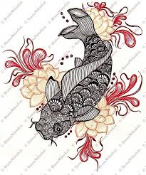 Henna Koi Koi Fish Drawing Fish Drawings Koi Art