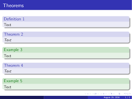 Colored Blocks For Numbered Theorems In Beamer Tex Latex Stack Exchange