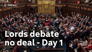 House Of Lords Debates No Deal Brexit Live Youtube