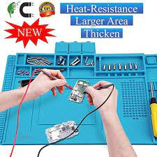 Anti Static Insulation Silicone Soldering Mat Welding Pad Repair Tool Kit Heat Resistant Magnetic Soldering Station Soldering Station Heat Resistant Soldering