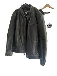 Harley Davidson Genuine Brown Leather Men S 3xl In 2020 Harley Davidson Leather Jackets Distressed Leather Jacket Cafe Racer Jacket