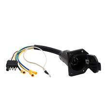 4 Flat To 7 Way Rv Trailer Light Plug Wire Harness Converter Adapter For Truck Ebay