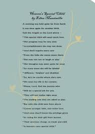 Heaven S Special Child A Poem Special Needs Quotes Special Needs Mom Autism Quotes