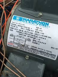 Difference between low voltage/ high voltage on a marathon motor / differences between earthed and unearthed cables : Marathon Electric Motor M411191 For Sale In Clayton Nc Offerup