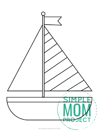 Download sailboat coloring page and use any clip art,coloring,png graphics in your website, document or presentation. Free Printable Summer Sailboat Template Simple Mom Project