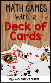 Math Games With A Deck Of Cards Math Coach S Corner Math Card Games Math Coach Fun Math