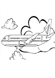 Airplane In Sky Coloring Page Coloring Pages Airplane Coloring Pages Coloring Pages For Kids