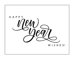 Happy New Year Card Happy New Year Wishes Calligraphy Card Hand Lettered Card A2 Chari Happy New Year Calligraphy Happy New Year Cards New Year Wishes