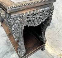 Console Antique Sculpté à la Main de la Dynastie Qing, Chine, 1860