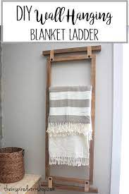 Diy Wall Blanket Ladder Blanket On Wall Home Diy Diy Home Decor