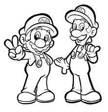 Mario And Luigi Coloring Pages For Kids Printable Free Super Mario Coloring Pages Super Mario Bros Party Mario Coloring Pages